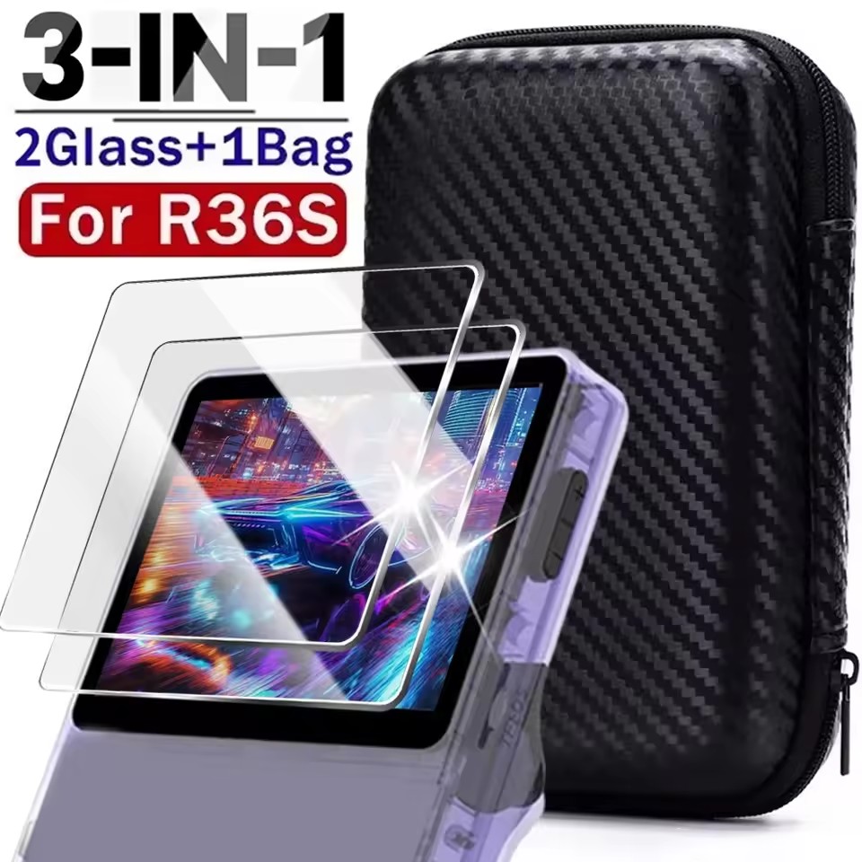 Gaming Console R36S - Tas Penyimpanan 3 IN 1 dengan