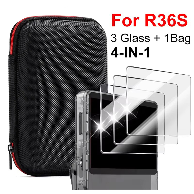 Gaming Console R36S - Casing Penyimpanan 4 IN 1 Konsol