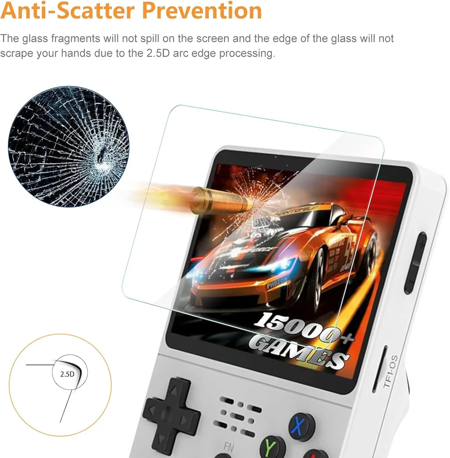 4 IN 1 Case+Kaca untuk Konsol  - Gaming Console R36S ulasan dan harga