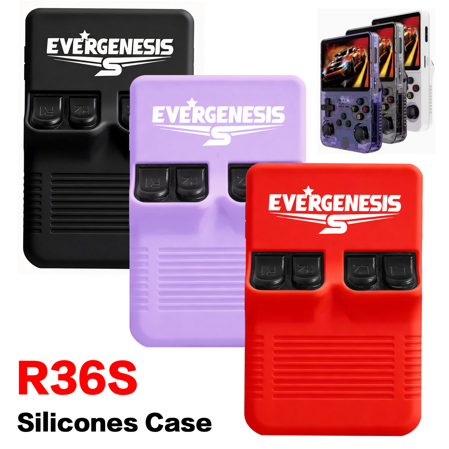 R36S Casing Silikon Konsol Gam - Gaming Console R36S ulasan dan harga