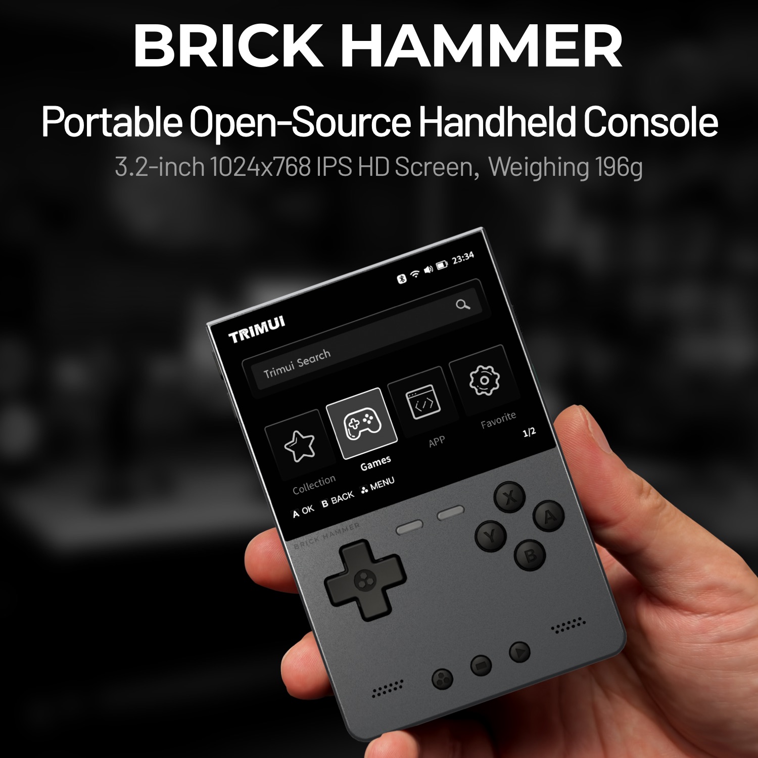 TRIMUI BRICK HAMMER Konsol Gam - Gaming Console Phone ulasan dan harga