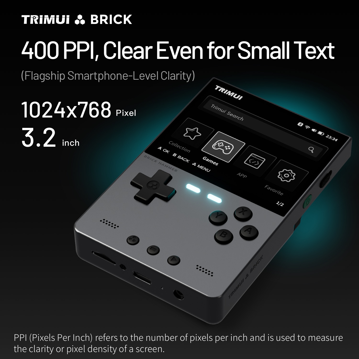 TRIMUI BRICK HAMMER Konsol Gam - Gaming Console Phone ulasan dan harga